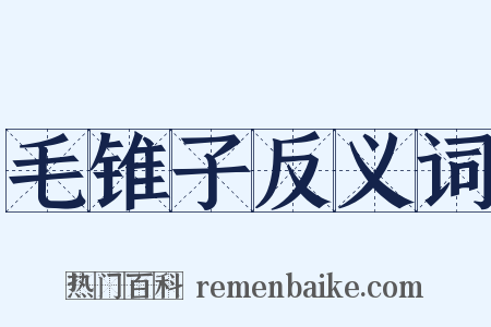 毛锥子反义词是什么意思的图片